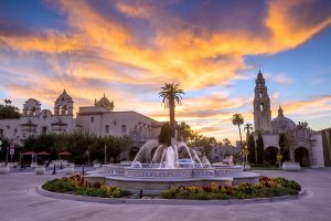 balboa park sunset