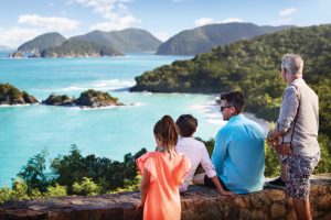 Family on vacation in St. Lucia