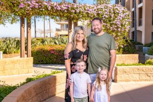 Shannon Phillips poses with her family at Grand Pacific Palisades