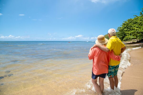 couple enjoying beach view