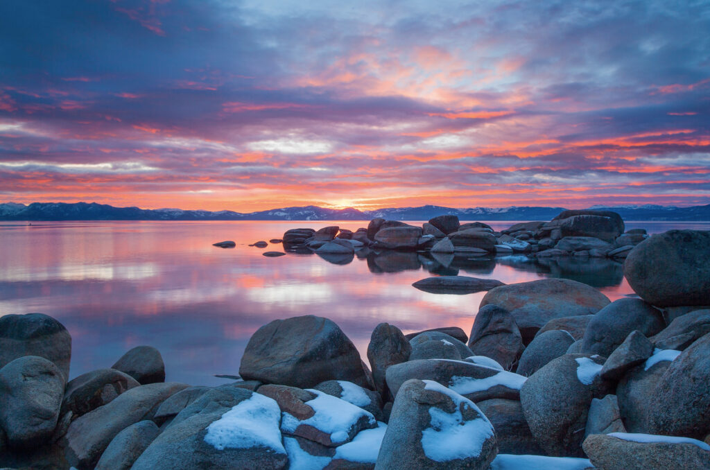 Lake Tahoe is a large freshwater lake in the Sierra Nevada of the United States.